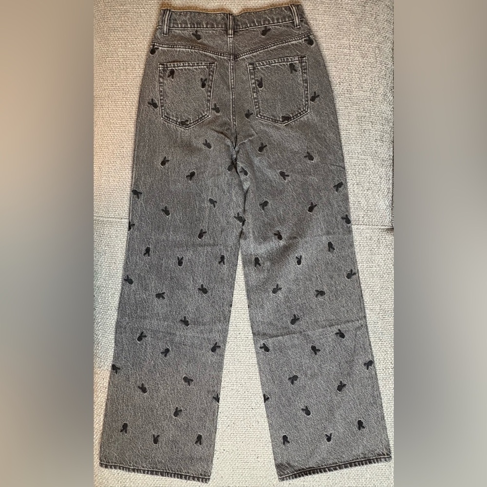 Playboy by Foxen Bunny Print Jeans Women’s Size 26 - Picture 14 of 15